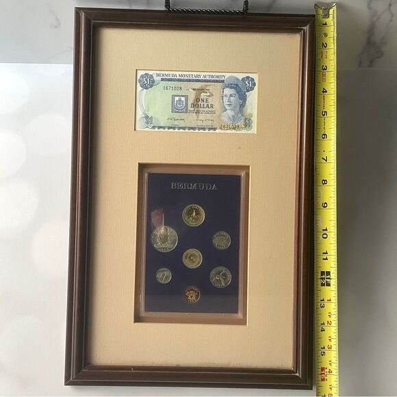 1983 Royal Mint Proof Set Bermuda Coins & Currency, Framed - Picture 9 of 9